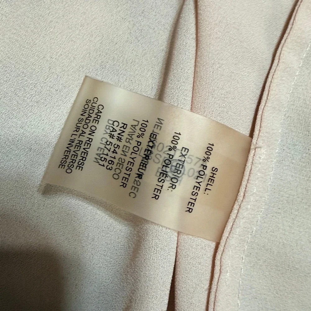 Karl Lagerfeld Paris Womens Blush Pink Lace Yoke Sleeveless Blouse Small S - Picture 5 of 6
